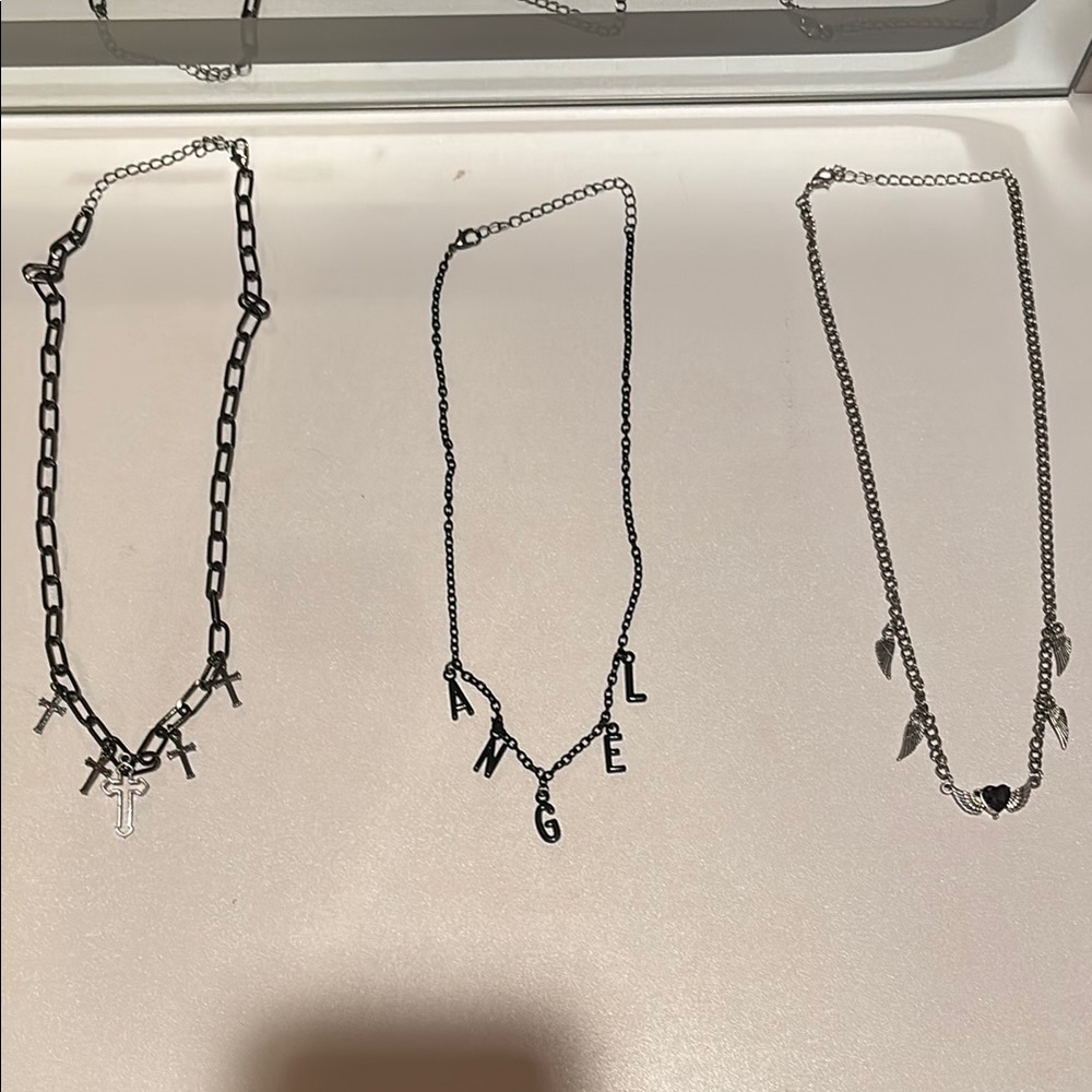 Black Chain Necklace Set